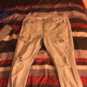 Stacked skinny jeans